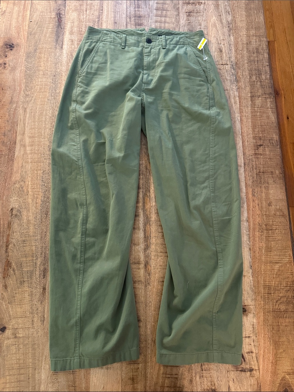 Rag & Bone Jones Women’s Olive Green 100% cotton Chinos barrel leg pants NEW 2
